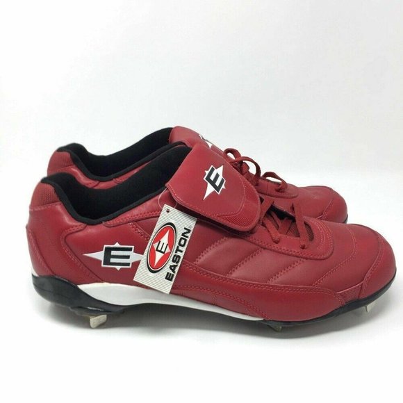 Easton Mens Baseball Metal Low Cleats US 15 EUR‎ 50.5 M33201 Spikes Red NEW - Picture 5 of 10